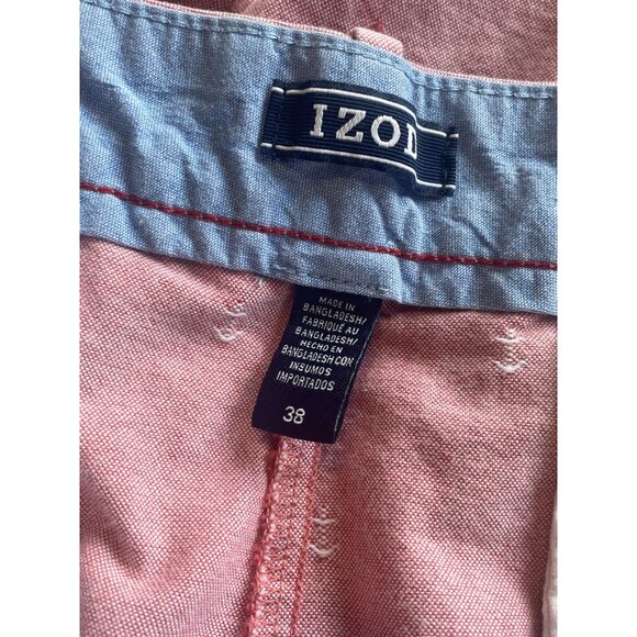 Men's IZOD flat front bermuda shorts with anchor embroidered print sz 38 - Picture 4 of 4